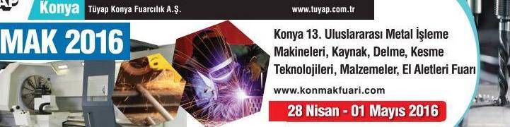 Konya Fuarındayız 28 Nisan - 01 Mayıs 2016