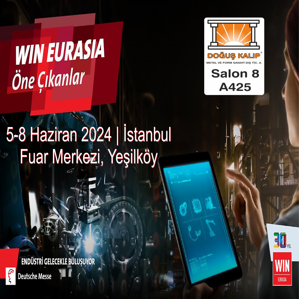 Bölgenin ve sektörünün en büyük uluslararası sanayi fuarı olan WIN EURASIA - World of Industry Fuarı, 5-8 Haziran 2024 tarihleri arasında kapılarını İstanbul Fuar Merkezi