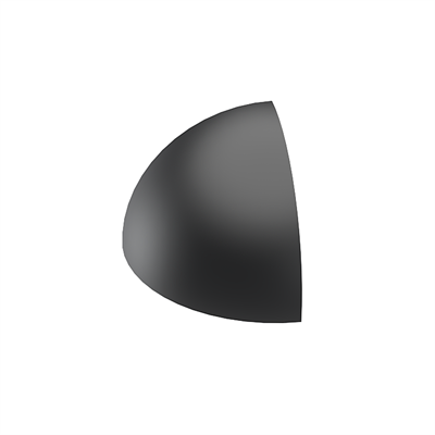 45x45 Köşe Bağlantı Kapağı - Radiuslu 