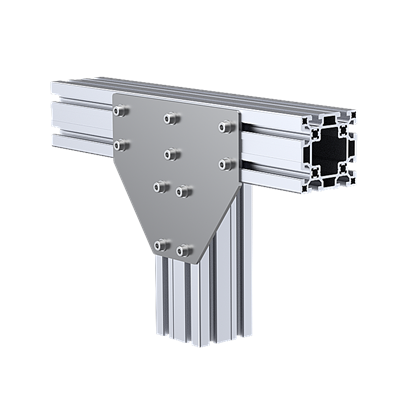 90x90 Three-Way Connection Plate