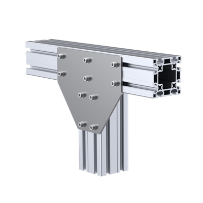 100x100 Three-Way Connection Plate